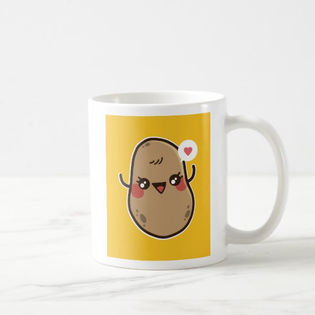 Funny Kawaii Potato Cute Girls Teen Graphics Gifts Coffee Mug (Right)