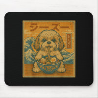 Funny Kawaii Ramen Japanese Noodles Shih Tzu Eatin