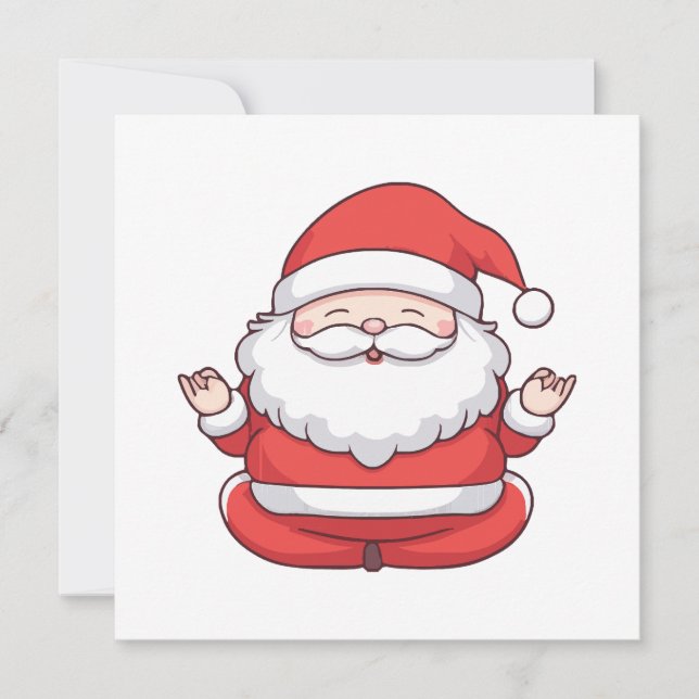 Funny Kawaii Santa Yoga Meditation (Front)
