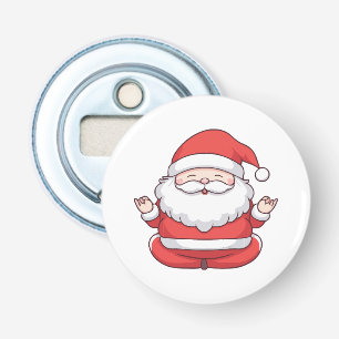 Funny Kawaii Santa Yoga Meditation Bottle Opener