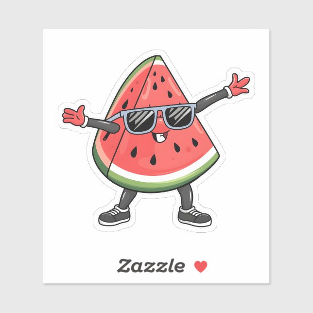 Funny Kawaii Watermelon Smiling with Sunglasses  (Sheet)