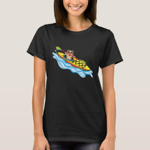Funny Kayak Pitbull T-shirt Kayak Dog Buddy