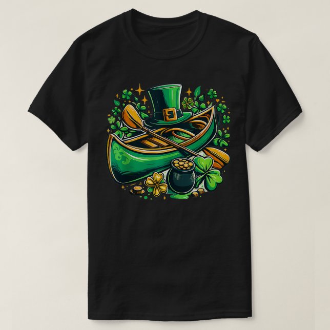 Funny Kayak St Patricks Day Kayaking Kayaker Men W T-Shirt (Design Front)