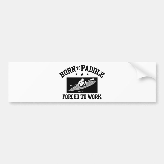 Funny Kayaking Bumper Sticker (Front)
