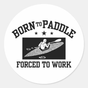 Funny Kayaking Classic Round Sticker