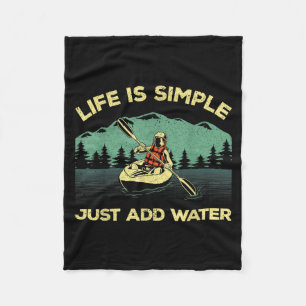 Funny Kayaking Design For Men Women Paddling Canoe Fleece Blanket