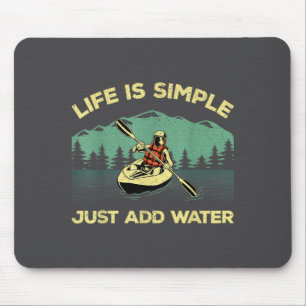 Funny Kayaking Design For Men Women Paddling Canoe Mouse Pad