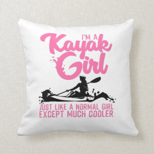 Funny Kayaking Gift For Women Cool Kayak Girl Padd Cushion