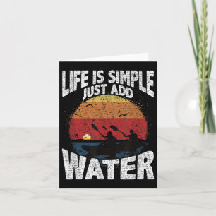 Funny Kayaking Graphic Sunset Watersports Fan Card