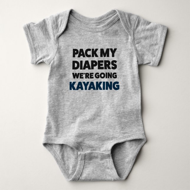Funny Kayaking Jersey Bodysuit for Baby (Front)