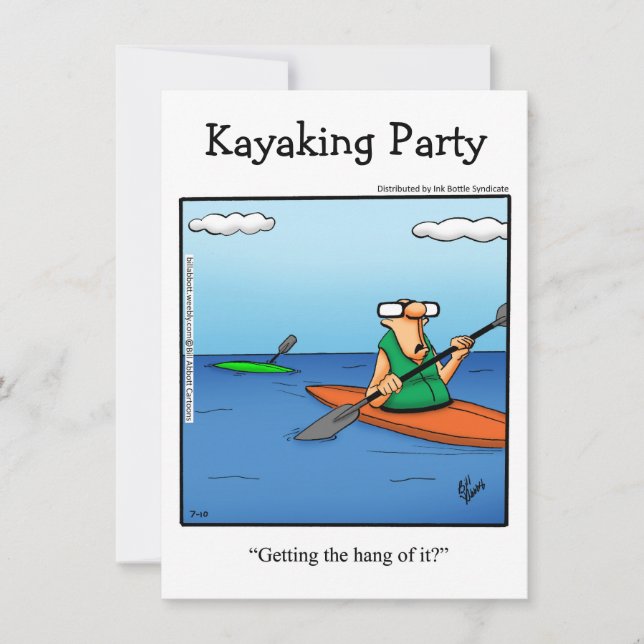 Funny Kayaking Party Invitations (Front)