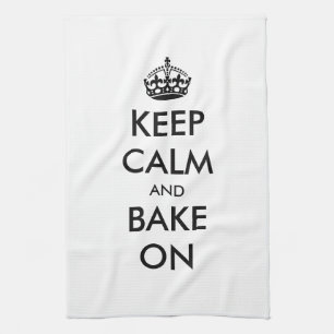 Funny Keep Calm and Bake On kitchen towel