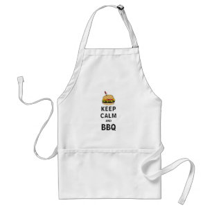 Funny Keep Calm and BBQ Cheeseburger Standard Apron