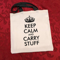 Funny Keep Calm and Carry Stuff Crown Typography