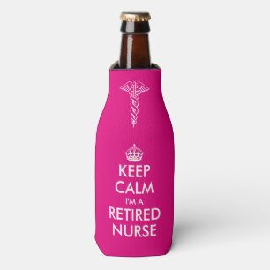Funny Keep calm i'm a retired nurse bottle cooler