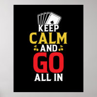 Funny keep calm poker word art