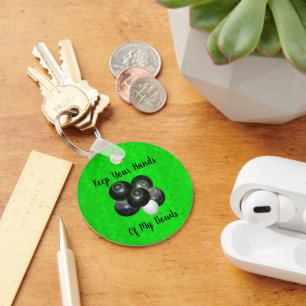 Funny Keep Your Hands Off My Lawn Bowls, Key Ring