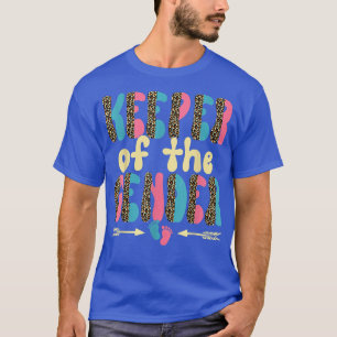 Funny Keeper of the Gender Leopard Gender Reveal P T-Shirt
