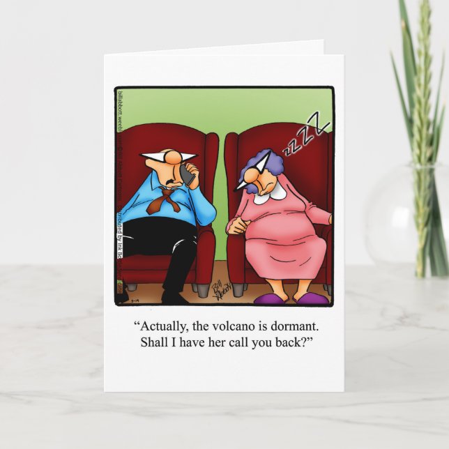 Funny Keeping In Touch Blank Greeting Card (Front)