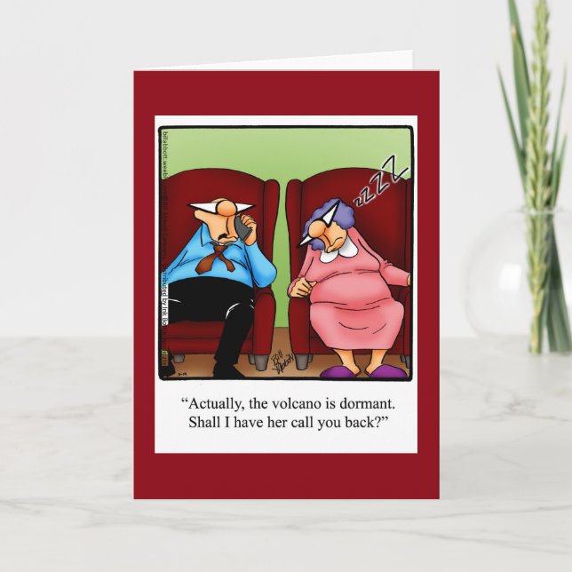 Funny "Keeping In Touch" Humour Blank Greeting Car Card (Front)