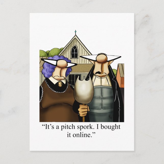 Funny Keeping In Touch Humour Postcard (Front)