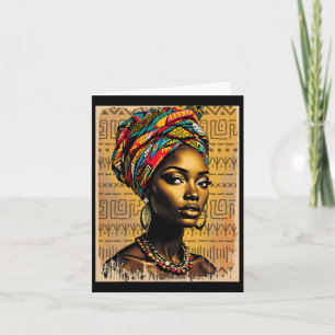 Funny Kente Cloth Head Wrap African American Women Card