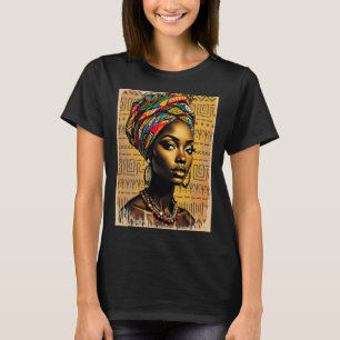Funny Kente Cloth Head Wrap African American Women T-Shirt
