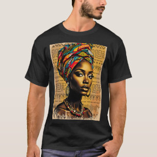 Funny Kente Cloth Head Wrap African American Women T-Shirt