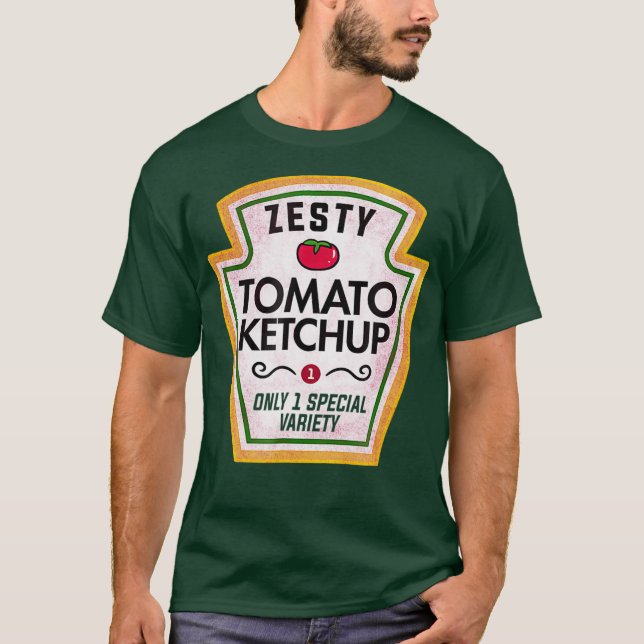 Funny Ketchup Halloween Costume T-Shirt (Front)