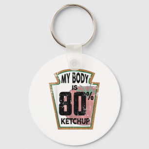 Funny Ketchup Lover Themed Tomato Sauce Foodie Jok Key Ring