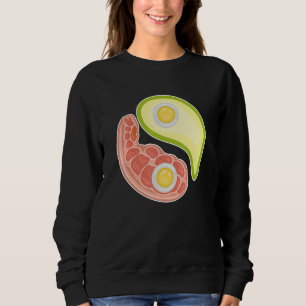 Funny Keto Diet Meat Eggs Avocado Ying Yang Zen Sy Sweatshirt