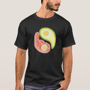 Funny Keto Diet Meat Eggs Avocado Ying Yang Zen Sy T-Shirt
