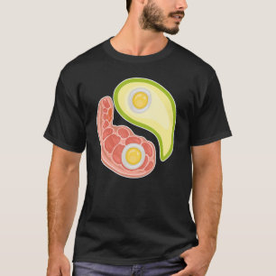 Funny Keto Diet Meat Eggs Avocado Ying Yang Zen Sy T-Shirt