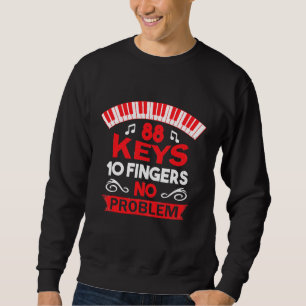 Funny Keyboard Piano Player   Pianist Musician Gif Sweatshirt