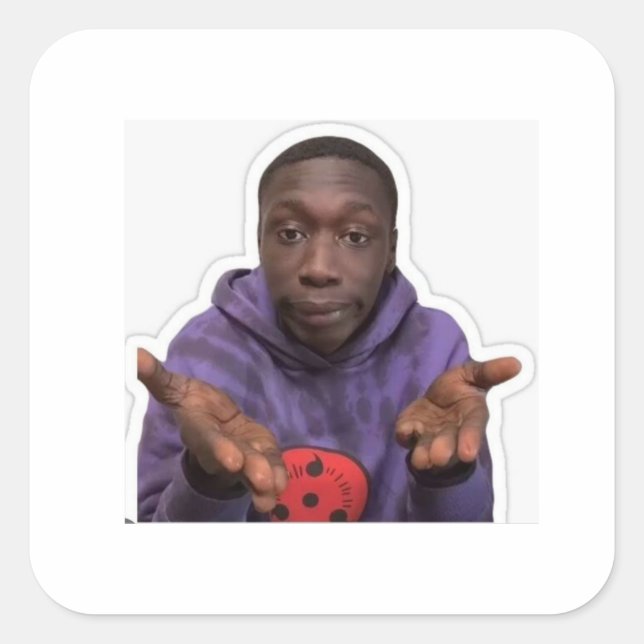 Funny Khaby Meme Vinyl Sticker (Front)