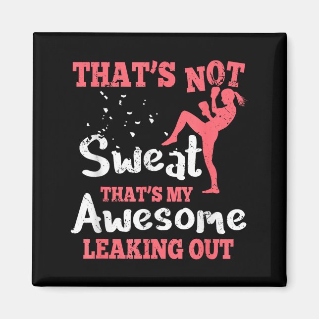 Funny Kick Boxing Magnet (Front)