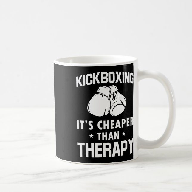 Funny Kickboxer Gift Therapy Kickboxing  Coffee Mug (Right)