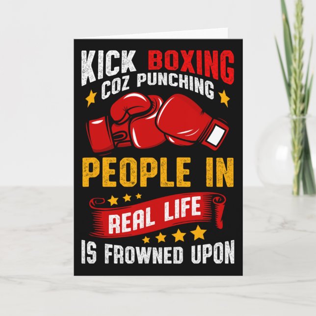 Funny Kickboxing  Card (Front)