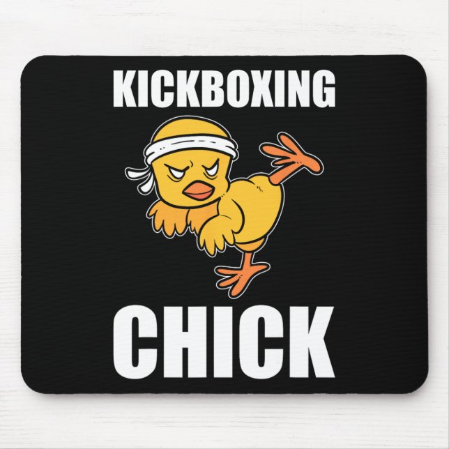 Funny Kickboxing Chick Kickboxing Instructor  Mouse Pad (Front)