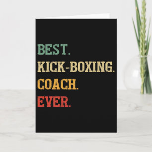 Funny Kickboxing Coach Gift Best Kickboxing Coach Card