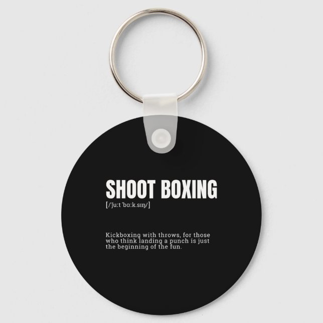 Funny Kickboxing Enthusiast Dictionary Definition  Key Ring (Front)