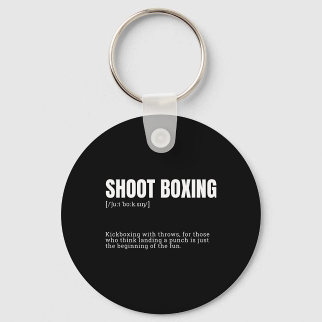Funny Kickboxing Enthusiast Dictionary Definition  Key Ring (Front)