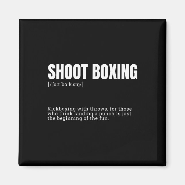 Funny Kickboxing Enthusiast Dictionary Definition  Magnet (Front)