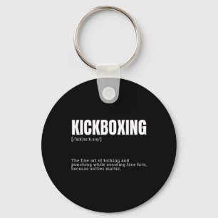 Funny Kickboxing Hobby Quote Definition Key Ring