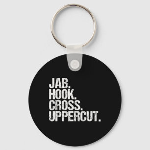Funny Kickboxing Jab Hook Cross Uppercut Key Ring
