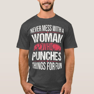 Funny Kickboxing Lover Girl Women Boxing Coach Kic T-Shirt