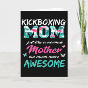 Funny Kickboxing Mom T Shirt Sports Mother Card