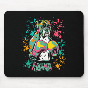 Funny Kickboxing Or Boxing Boxer Dog _1 Mouse Pad