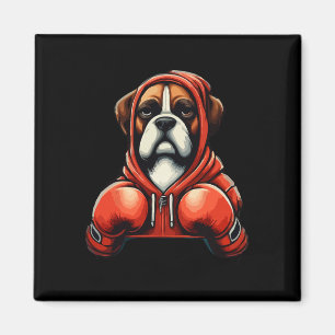 Funny Kickboxing Or Boxing Boxer Dog Magnet