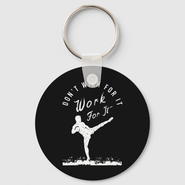 Funny Kickboxing Outfit For A Kickboxer _3  Key Ring (Front)